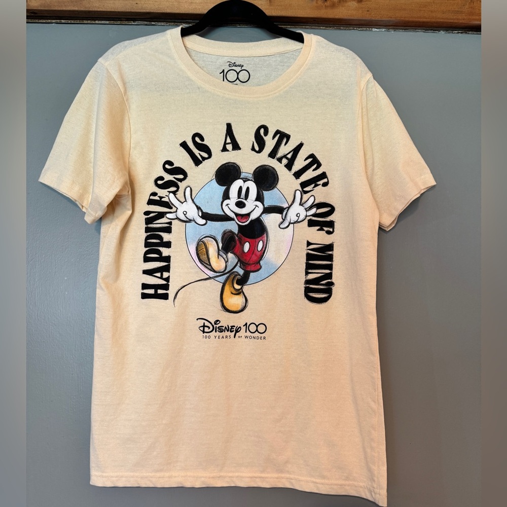 Disney Mickey 100 Years Happiness is a State of Mind t-shirt size M